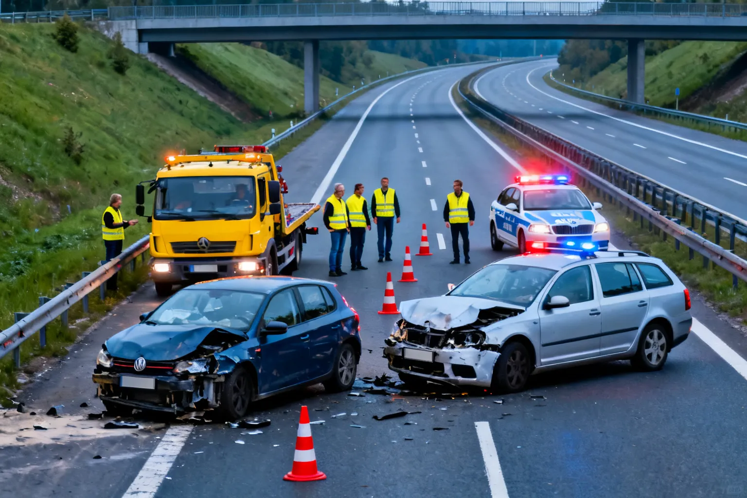 Zderzenie na A2 (369,6 km) w kierunku Poznania. Zablokowany pas ruchu