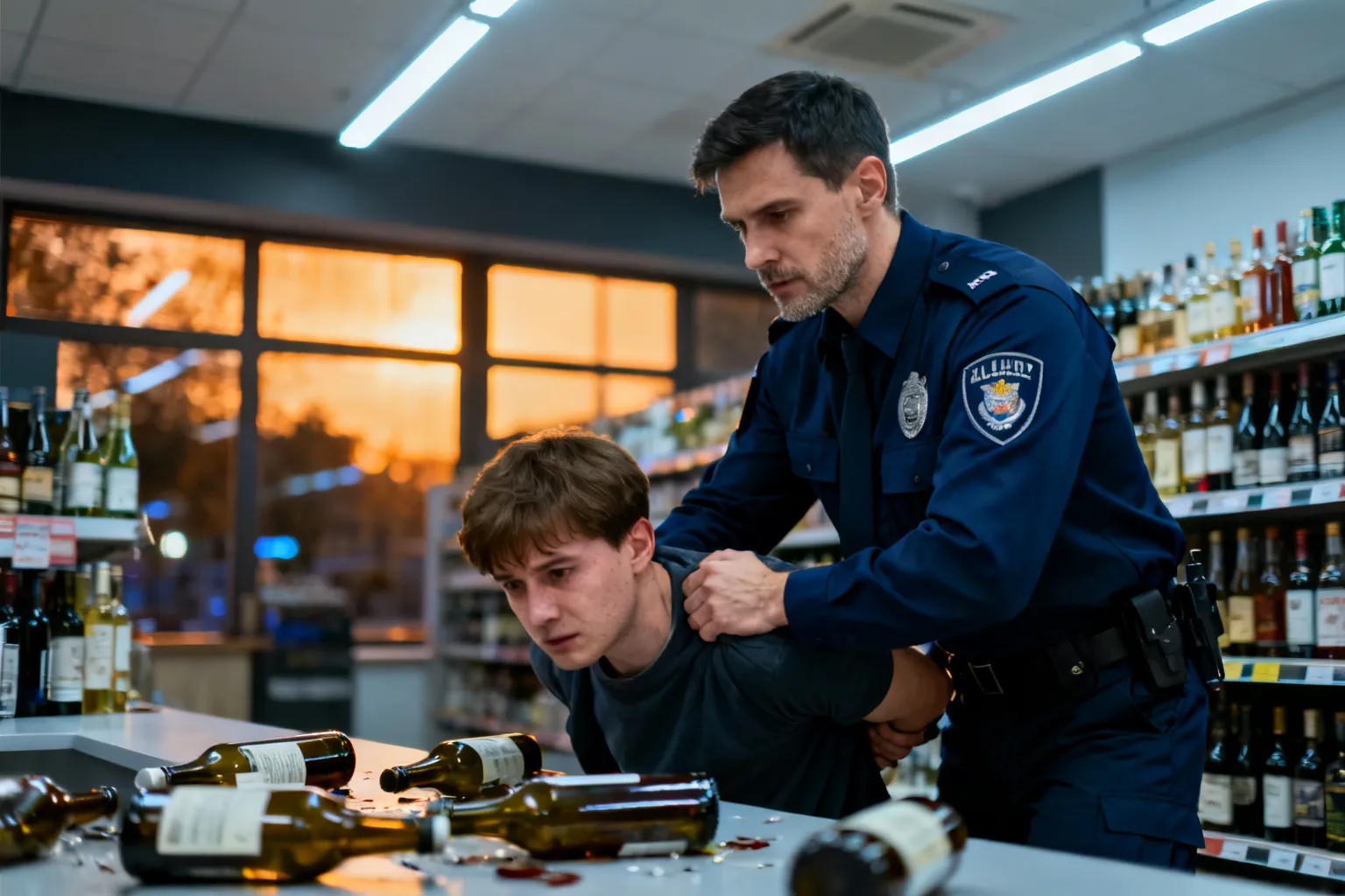 Policjant zatrzymał złodzieja alkoholu w Pabianicach
