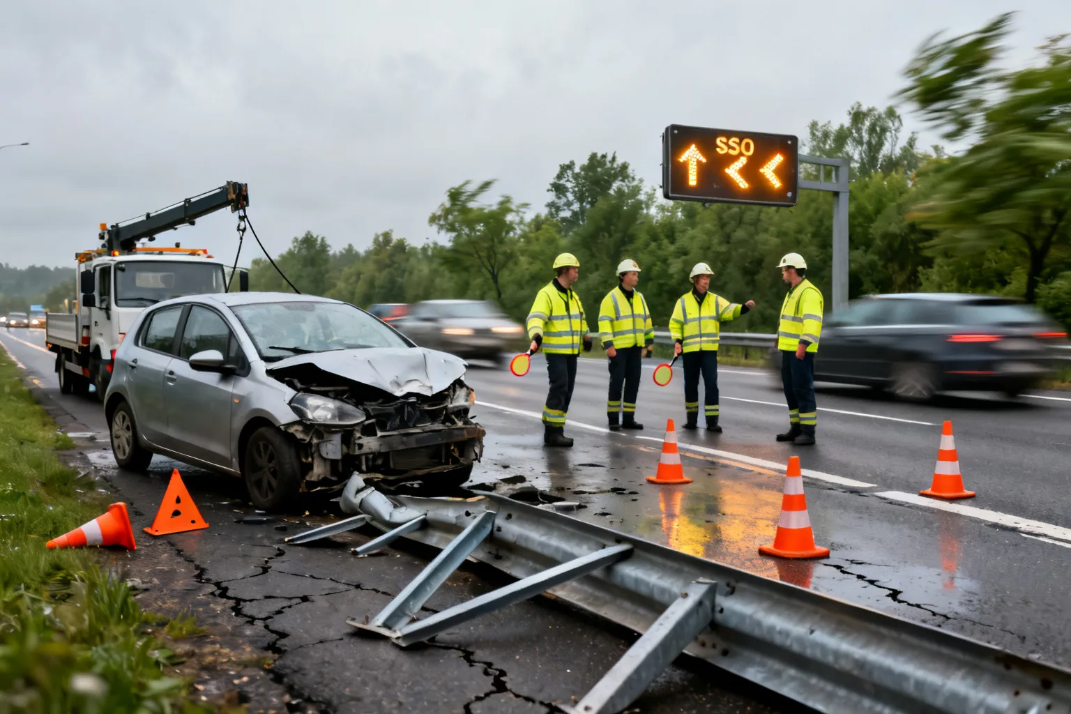 Kolizja S8 (183,8 km) k. Warszawy — zablokowany pas, ostrzeżenie RSO dla łódzkiego