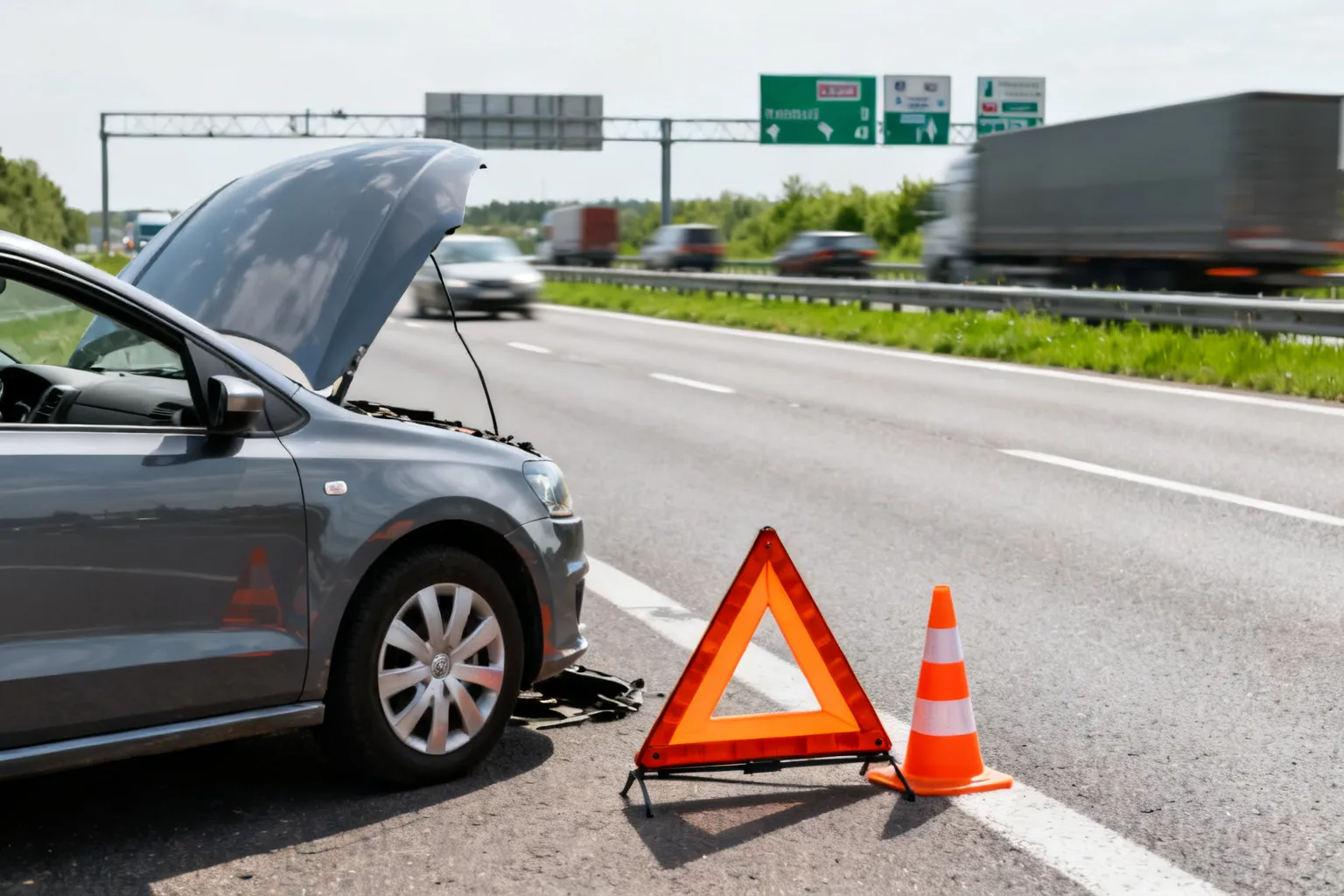 Utrudnienie A1 361 km Kamieńsk — awaria pojazdu w kierunku Gdańska