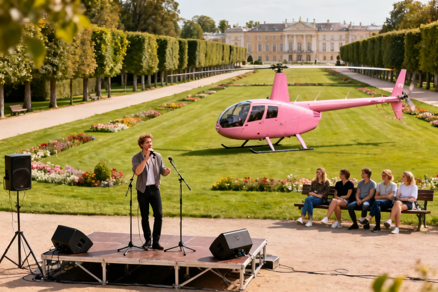 Skolim dożynki Ujazd 2026 — przyleciał różowym helikopterem i wystąpił w parku pałacowym
