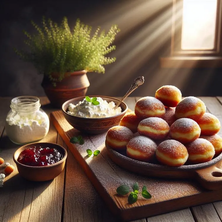 Błyskawiczne pączki z twarogu bez wyrabiania ciasta