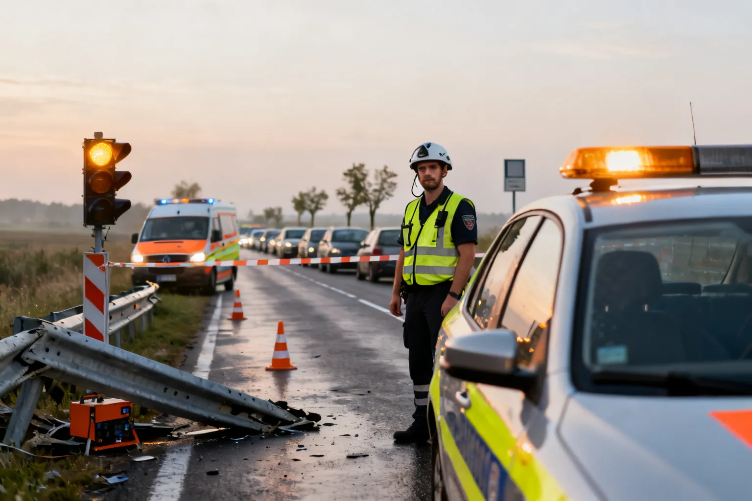 Wypadek DK 12 Błaszki — RSO informuje o ruchu wahadłowym