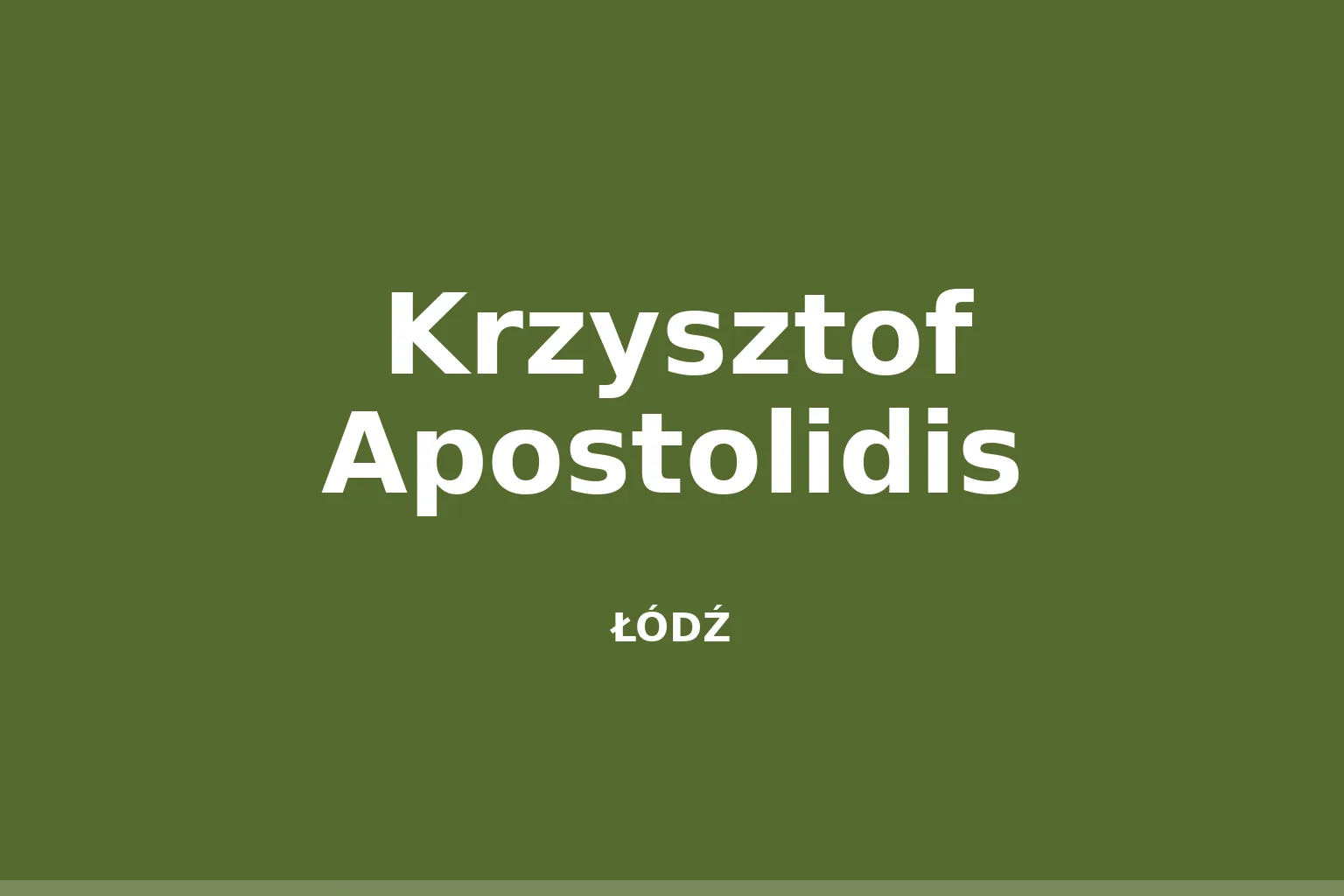 Krzysztof Apostolidis