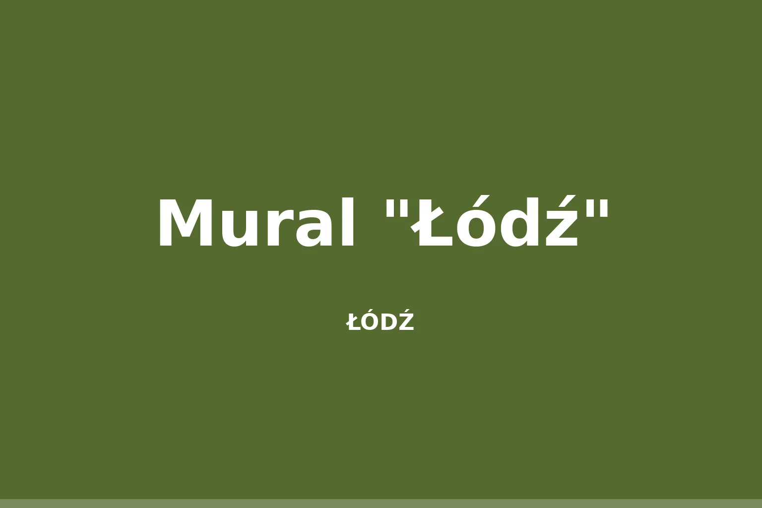 Mural "Łódź"