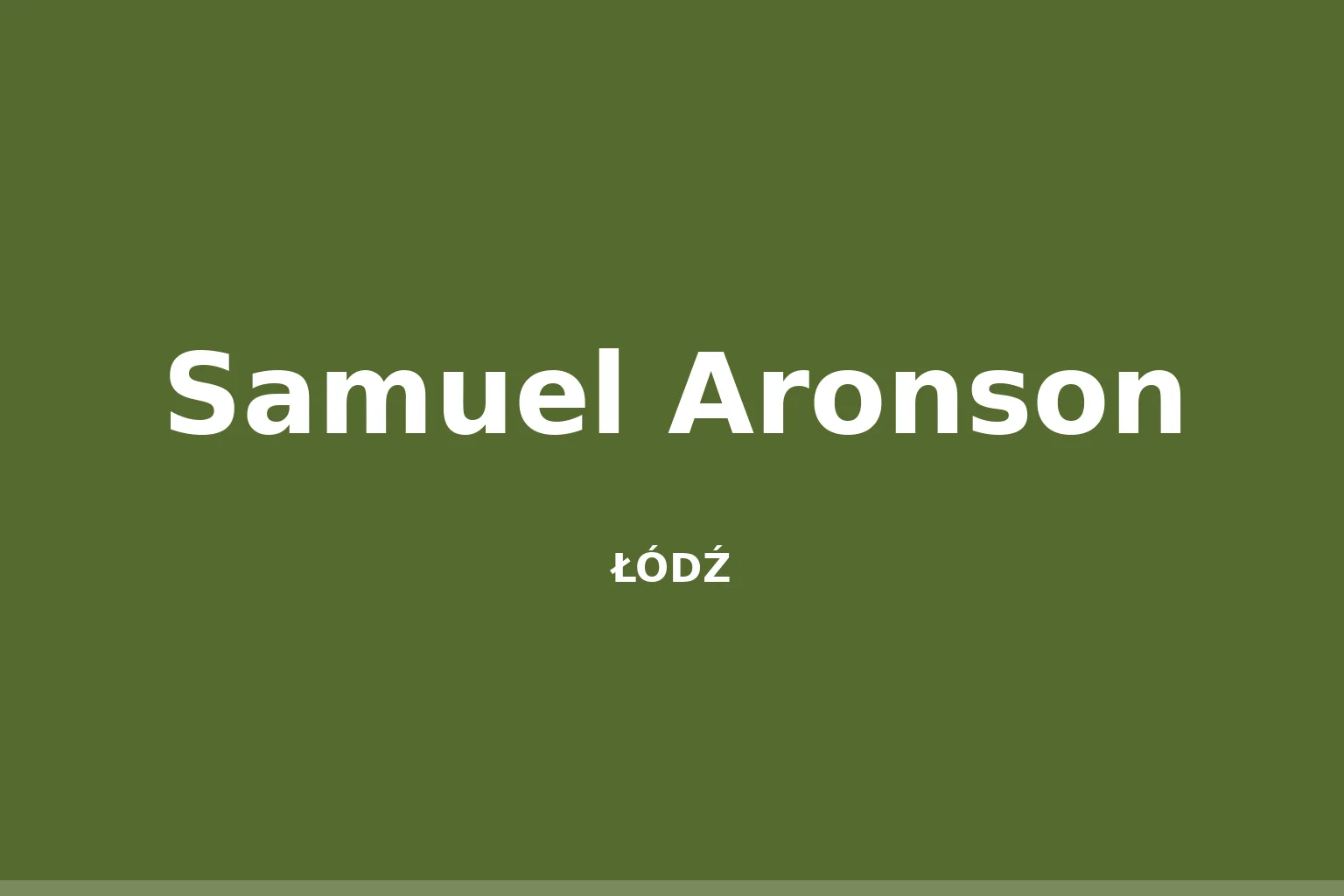 Samuel Aronson