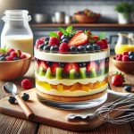 Mleko skondensowane i owoce – prosty tort bez pieczenia